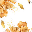 beautiful vector hand drawn White gold roses wedding invitation card set