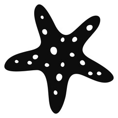 Poster - Starfish black icon. Marine animal. Sea fauna