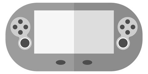 Poster - screen joystick icon. portable console gamepad symbol