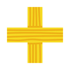 Aufkleber - Yellow Cross Geometric Element and Shape for Creative Design Vector Illustration