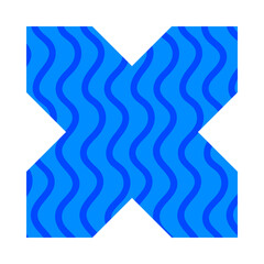 Aufkleber - Blue Cross Geometric Element and Shape for Creative Design Vector Illustration