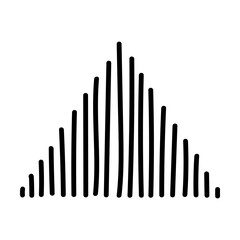 Aufkleber - Triangle of Lines as Geometric Element and Shape for Creative Design Vector Illustration