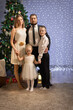 © Evgenia Tiplyashina - christmas family near christmas tree