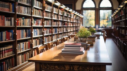 Wall Mural - books in library