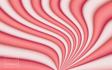 Delicious Vector Candy 3d Background Of Swirling Strips For Banner, Website, Postcard