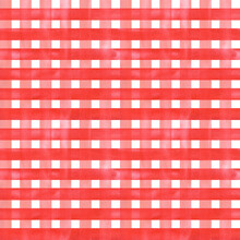 Watercolor Red Gingham Seamless Pattern For Fabric, Packaging, Home Decor, Greeting Cards. Christmas Red Backdrop, Red Cooxrdinate Background