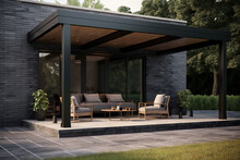 Patio Sun Cover, Sun Shade, Pergola, Terrace, Garden Furniture, Plant, House