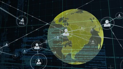 Poster - Animation of network of connections over globe