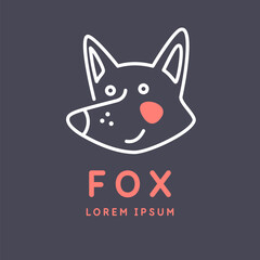 Poster - Minimalistic and stylish Fox drawing. Modern graphics. Vector illustration.