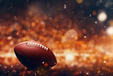 Fototapeta Sport - Marketing illustration of a ball from american football on a glitter background.