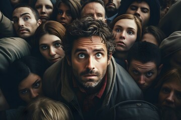 Wall Mural - Lost in the Crowd: Social Phobia and the Debilitating Fear of Interaction