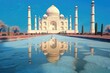 The Taj Mahal - A Stunning white marble mausoleum in India