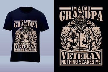 Wall Mural - Veteran premium graphic  t-shirt design