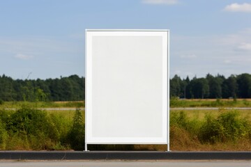 Poster - Street mockup billboard field. Generate Ai