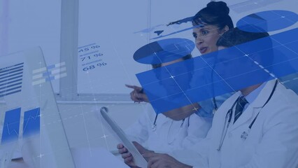 Poster - Animation of financial data processing over diverse doctors