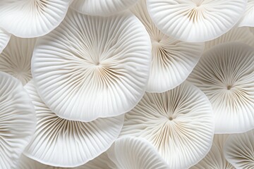 Poster - White macro mushrooms eco. Generate Ai