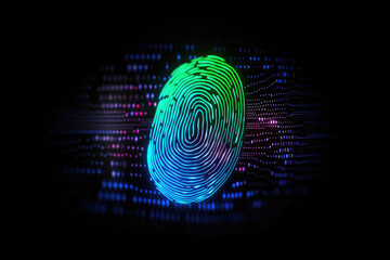 Glowing Biometric Fingerprint