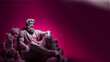 Thinking Man, Stoic Philosopher Greek Roman Style Statue, Modern Renaissance Digital Concept Render
