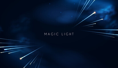 Wall Mural - abstract background with motion light. space, cosmos, firework and comet light effect. flyin asteroi