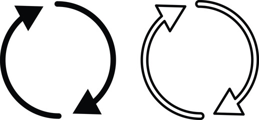 Fototapete - Refresh icon set vector isolated on white background. Reload icon. Update icon.