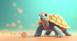 cute 3D turtle blender render