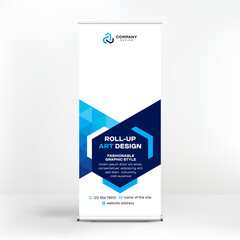 Wall Mural - roll-up design, creative geometric background, template for advertising, seminars, presentations, ex