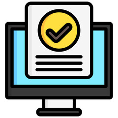 quality control icon often used in design, websites, or applications, banner, flyer to convey specific concepts related to project management.