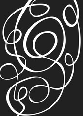 Poster - Minimalist background with ornamental line pattern
