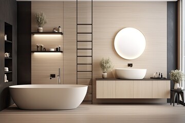 Wall Mural - Modern luxury bathroom.