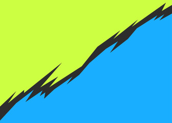 Poster - two side background separated with spike line pattern