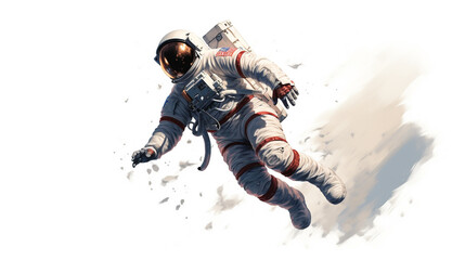 Wall Mural - astronaut in earth orbit. generative ai.