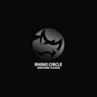 rhino logo design circle gradient color