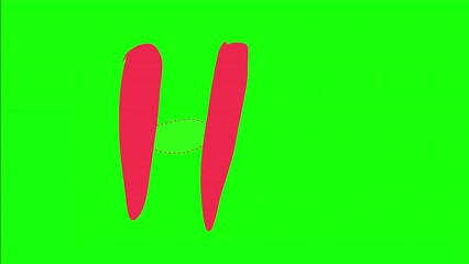 Wall Mural - illustrative animation of the pink word 
