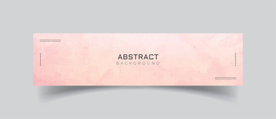Wall Mural - linkedin banner with watercolor background