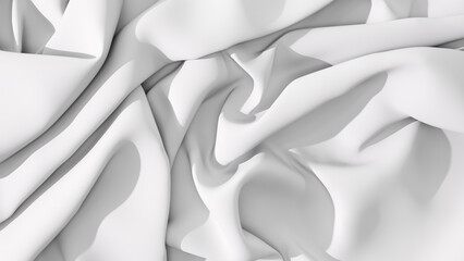 Wall Mural - Abstract white elegant cloth background. 3d render