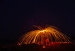 © jeafish - Fire work man made with special technique long exposure and flaring effect for background