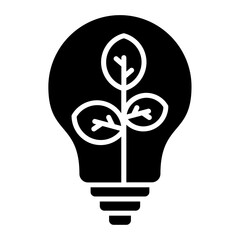 Canvas Print - Eco Bulb Icon