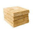 Isolated on transparent backround, thermal insulation material known as rock wool.
