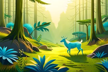 Wall Mural - illustration of a giraffe