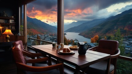 Wall Mural - restaurant in the morning