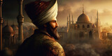 Fototapeta  - Fatih Sultan Mehmet - Sultan of the Ottoman Empire, Mehmed II, the Conqueror. Generative AI