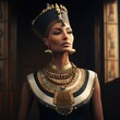Queen Nefertiti Of Egypt In Her Elegant Regal Attire, Exuding Beauty And Grace. Generative AI