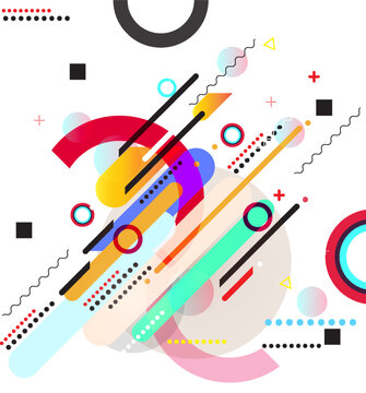 Abstract geometric background with colorful elements. Vector illustration. Eps 10.