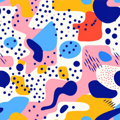 Poster - Abstract background with colorful spots and dots, tile