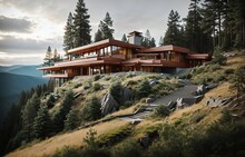 Photo Of A Secluded House Nestled Among The Trees On A Picturesque Hilltop Ai Generated