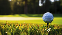 Golf Ball On Golf Course, Tee Shot, Golf Ball On The Green, Golf Shot