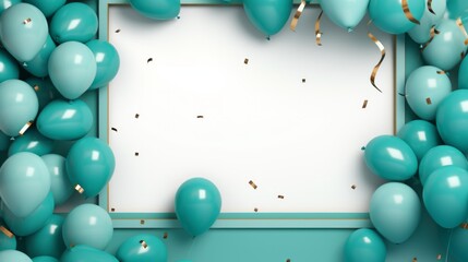 Wall Mural - Holiday balloon frame background