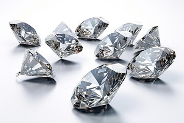 Poster - diamond isolated on white background.