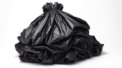 close up garbage bag on white background clipping path