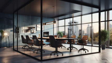 Poster - modern office interior